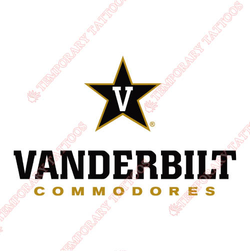 Vanderbilt Commodores Customize Temporary Tattoos Stickers NO.6801